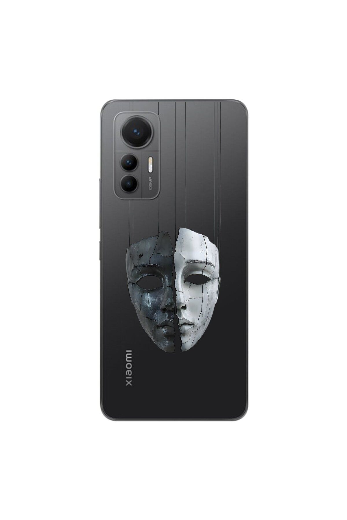 Dali Design Xiaomi Mi 12 Lite Uyumlu Şeffaf Kılıf Estetik Yüz 8 Tasarımlı
