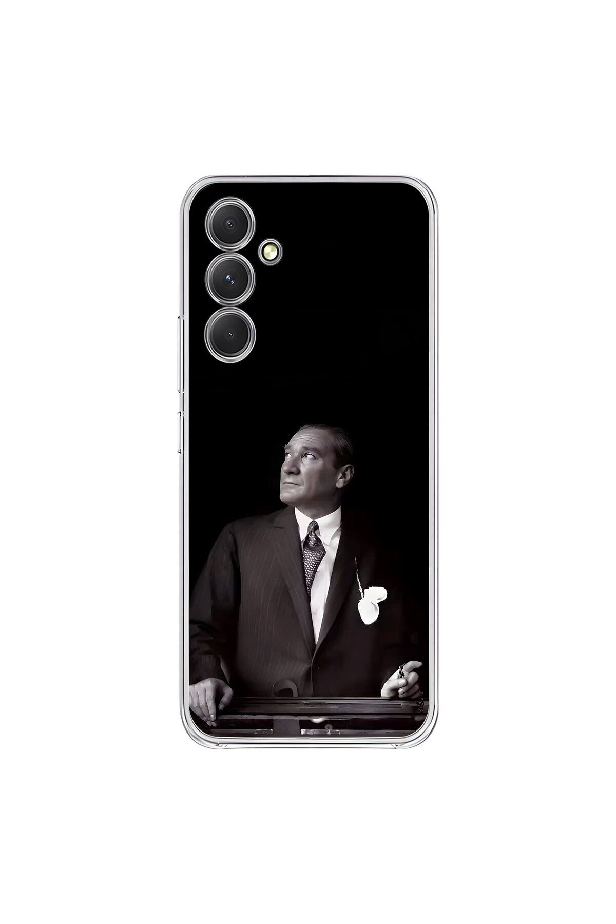 Dali Design Samsung Galaxy A54 Uyumlu Şeffaf Kılıf Atatürk 3 Tasarımlı