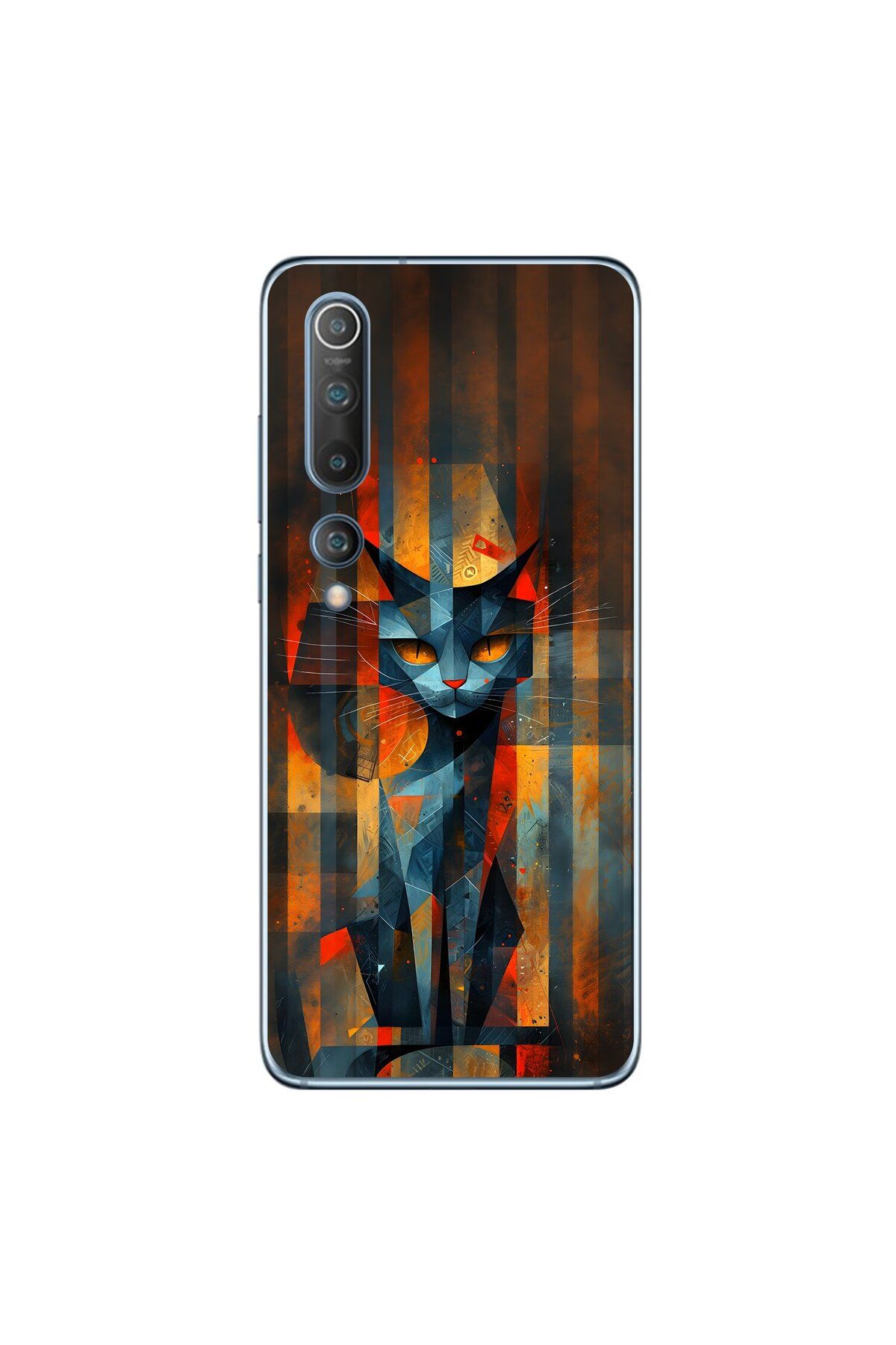 Dali Design Xiaomi Mi 10 Uyumlu Şeffaf Kılıf Aesthetic 2 Tasarımlı