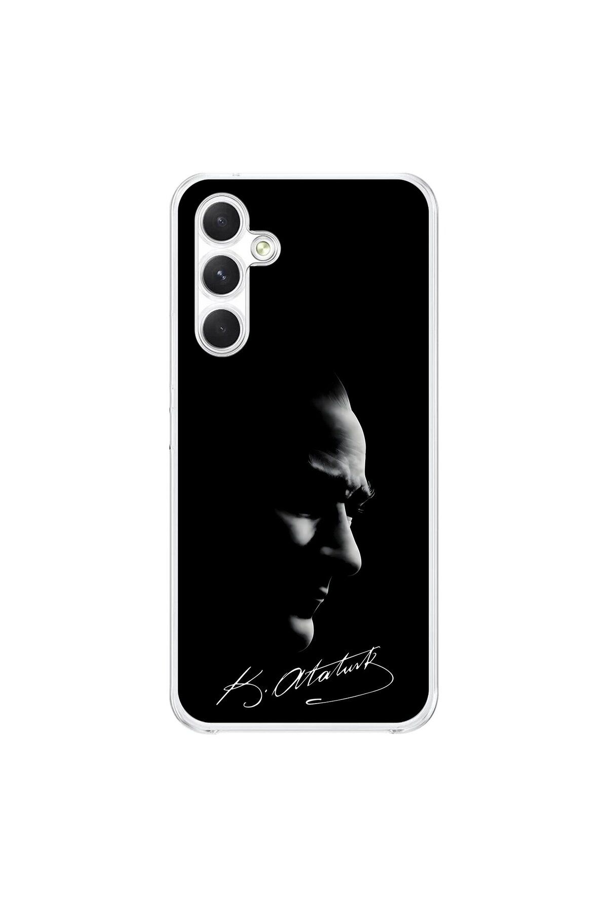 Dali Design Samsung Galaxy A34 Uyumlu Şeffaf Kılıf Atatürk 1 Tasarımlı