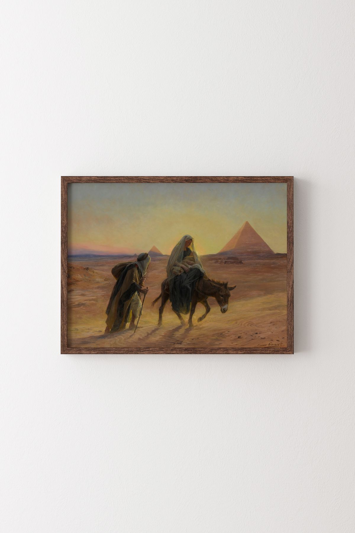 epiqart Mısır'a Uçuş - Ahşap Desenli Çerçeve