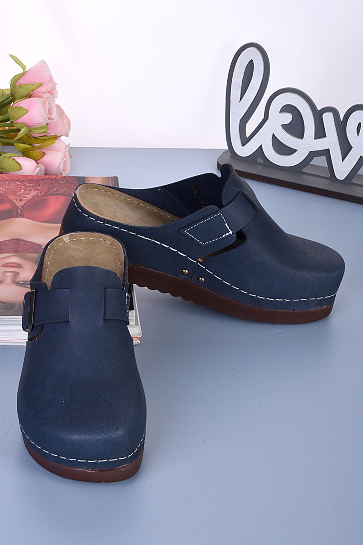GRK FASHION 3074 Lacivert Renkli Anatomik Terlik