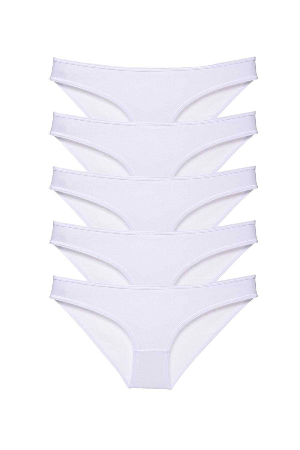 Omarı Ultra Rahat Beyaz Kadın Slip Külot Seti - Tarzınızı Tamamlayın!