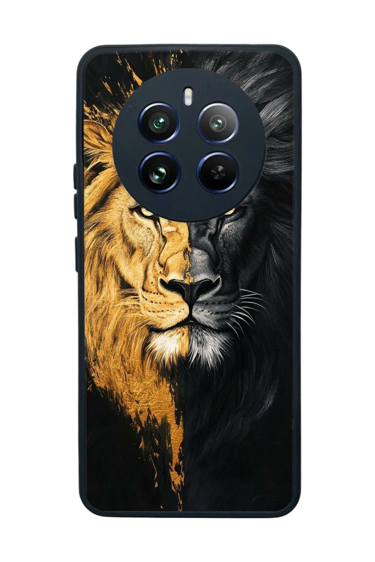 realme 12 Uyumlu Mat Siyah Kılıf – Yumuşak Silikon, Koruyucu, Şok Emici Kapak