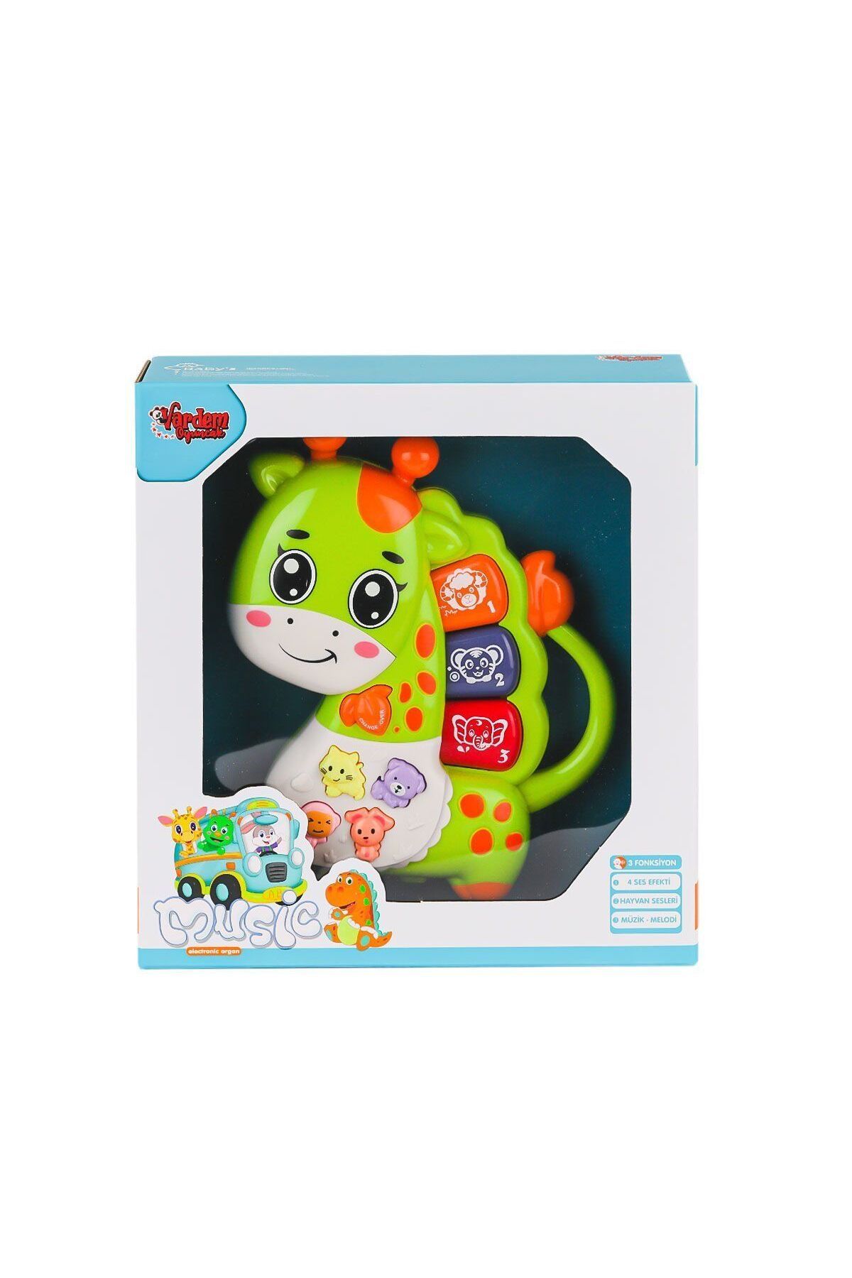 Mulvix Mullurg Urg01 Jlg-855-66A Işıklı Ve Müzikli Zürafa Bebek Pianosu - (Muul)