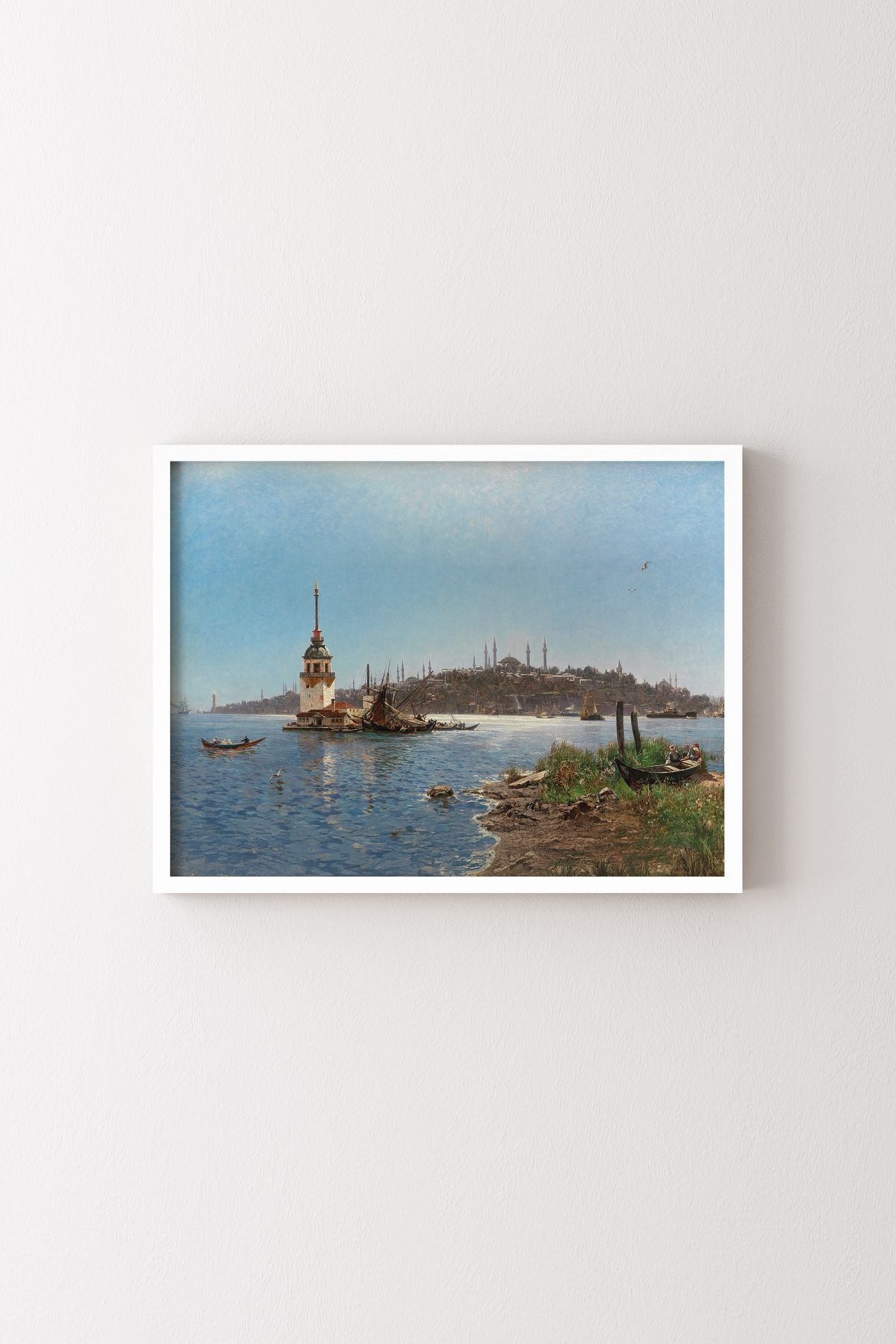 epiqart Kız Kulesi, İstanbul - Beyaz Çerçeve
