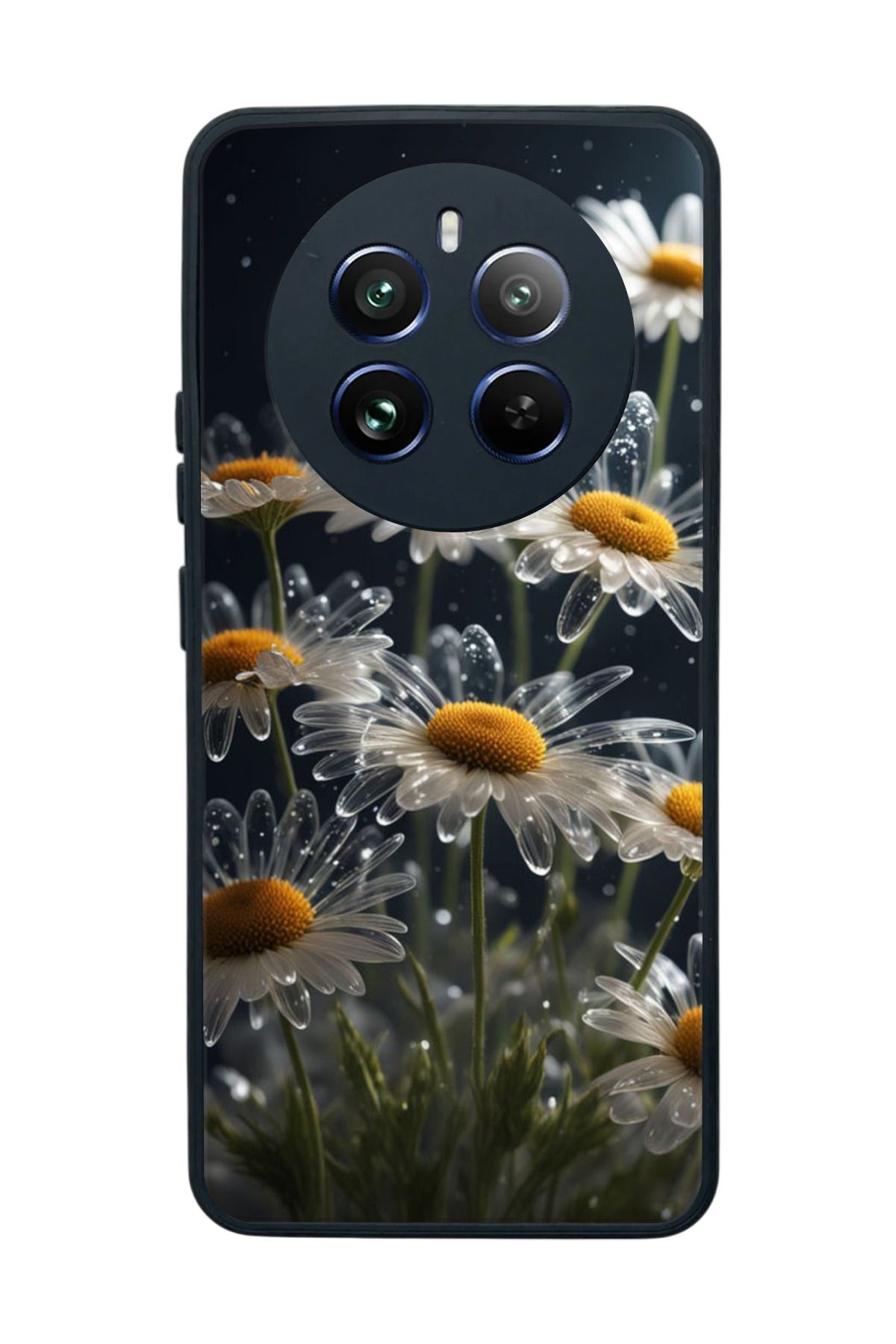 realme 12 Uyumlu Mat Siyah Kılıf – Yumuşak Silikon, Koruyucu, Şok Emici Kapak