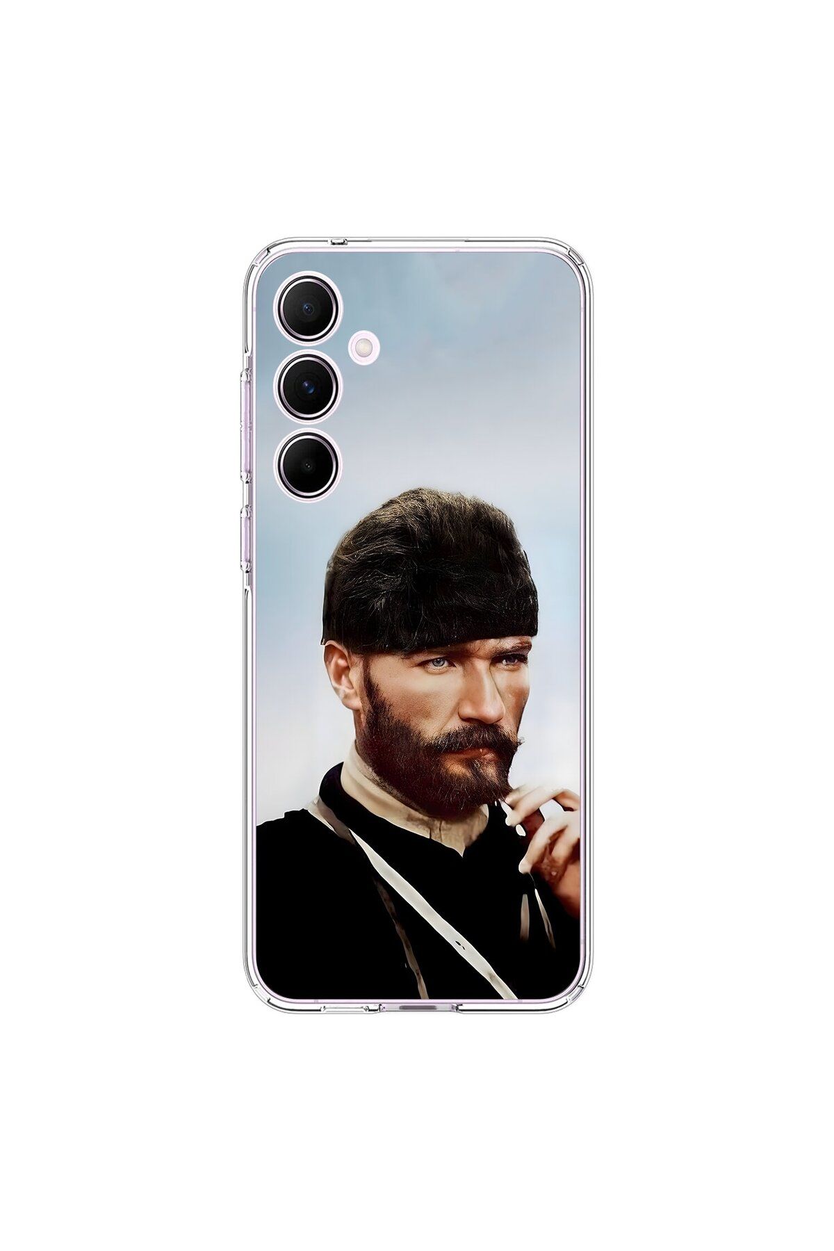 Dali Design Samsung Galaxy A55 Uyumlu Şeffaf Kılıf Atatürk 2 Tasarımlı