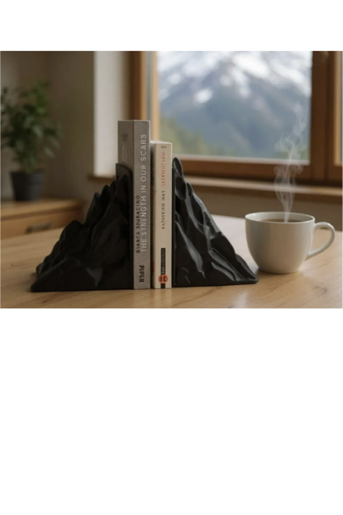 3DAKSESUAR Çarpıcı, Minimalist Dağ Kitap Destekleri Seti