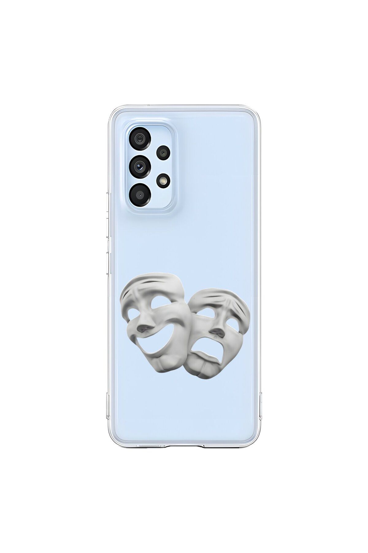 Dali Design Samsung Galaxy A53 Uyumlu Şeffaf Kılıf Estetik Yüz 7 Tasarımlı