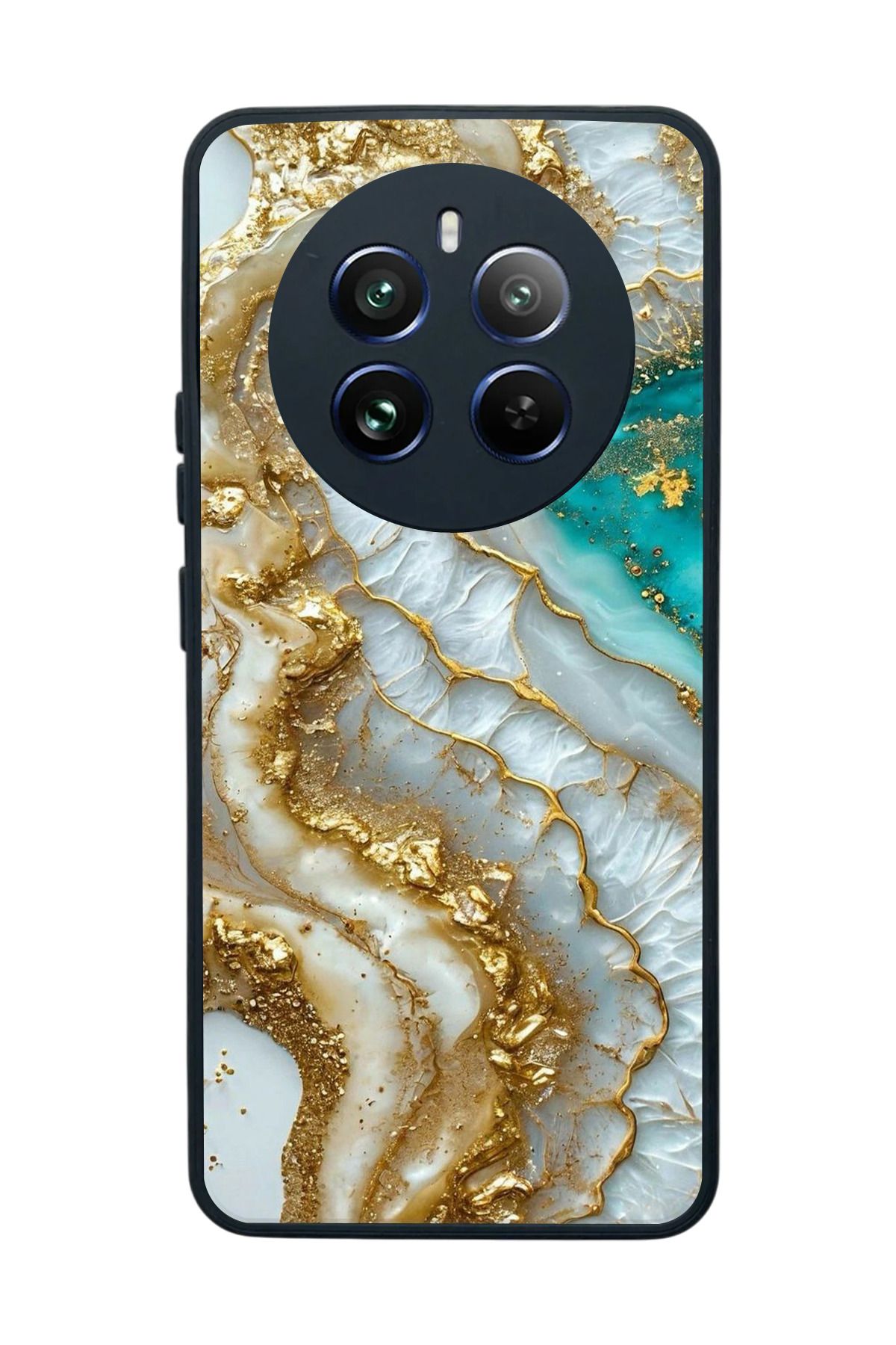 realme 12 Uyumlu Mat Siyah Kılıf – Yumuşak Silikon, Koruyucu, Şok Emici Kapak