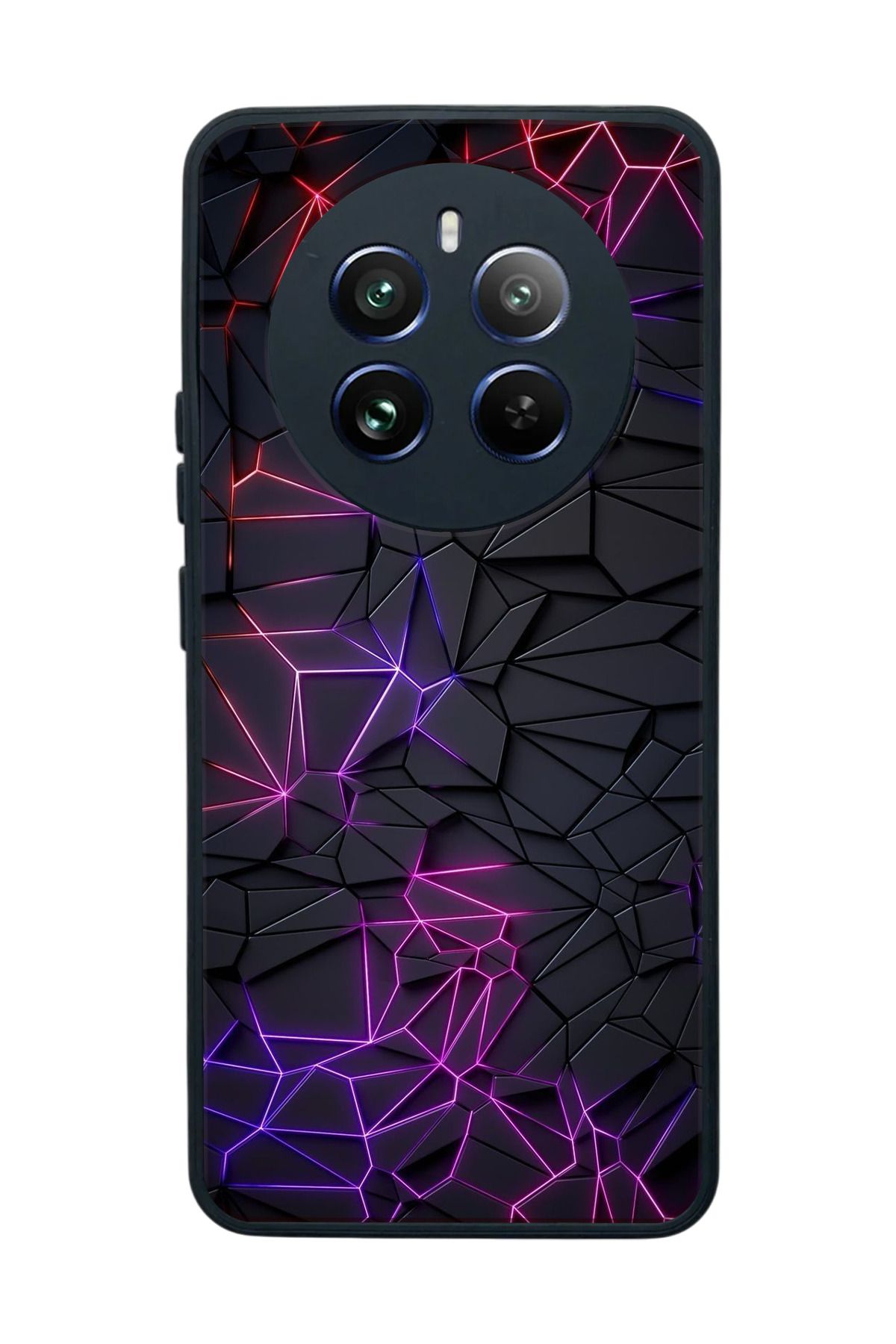 realme 12 Uyumlu Mat Siyah Kılıf – Yumuşak Silikon, Koruyucu, Şok Emici Kapak