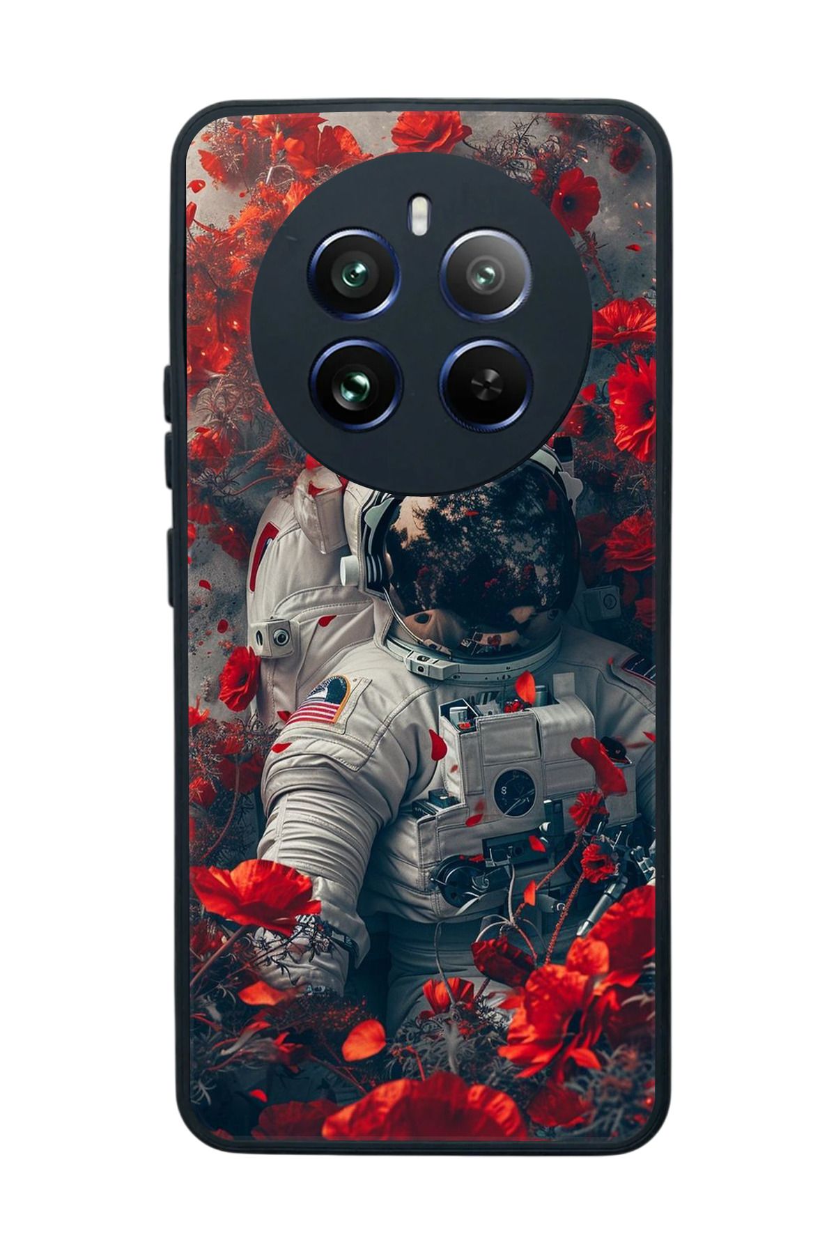 realme 12 Uyumlu Mat Siyah Kılıf – Yumuşak Silikon, Koruyucu, Şok Emici Kapak