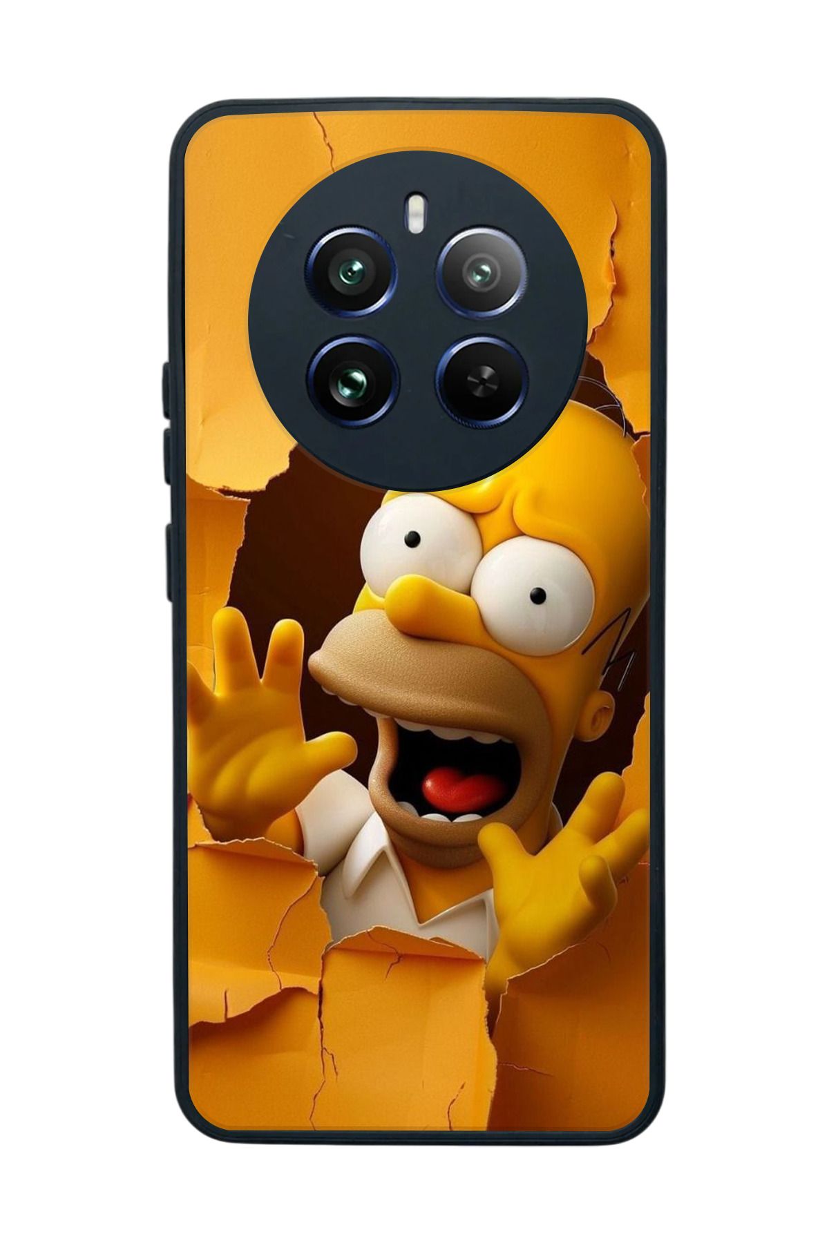 realme 12 Uyumlu Mat Siyah Kılıf – Yumuşak Silikon, Koruyucu, Şok Emici Kapak