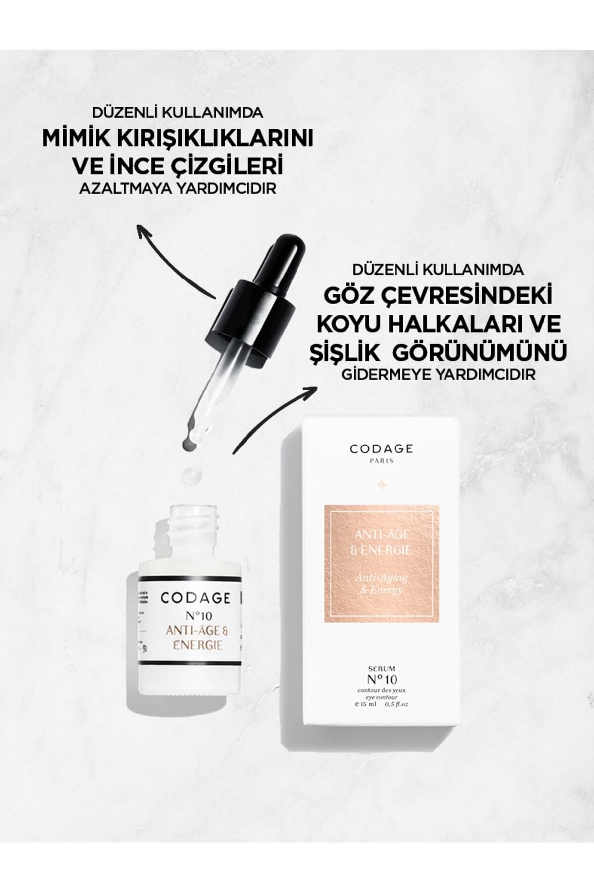 Codage Koyu Halkaları Ve Şişkinliği Azaltıcı Yaşlanma Karşıtı Serum 15 Ml