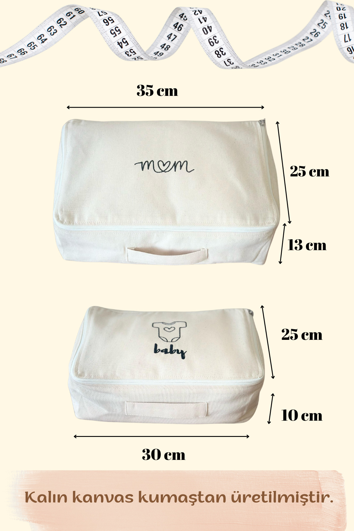 AboutThePerfect 4'lü Anne Bebek Doğum Hastane Düzenleme Bavul ve Çanta Seti, Ekru fotoğrafı 2 (önizleme)