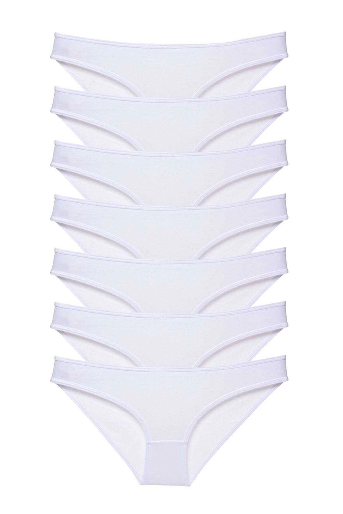 Omarı Hassas ve Rahat Beyaz Kadın Slip Külot Seti