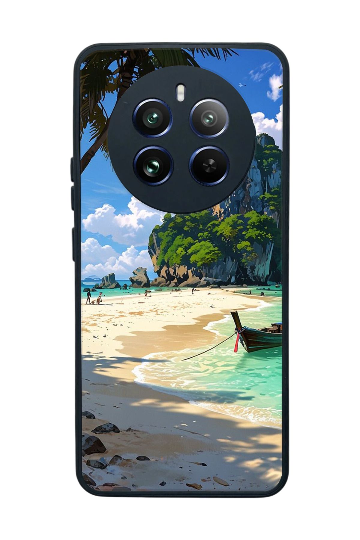 realme 12 Uyumlu Mat Siyah Kılıf – Yumuşak Silikon, Koruyucu, Şok Emici Kapak