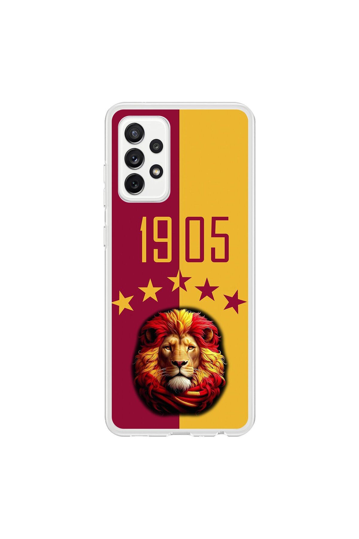 Dali Design Samsung Galaxy A72 Uyumlu Şeffaf Kılıf 1905 Aslan Tasarımlı