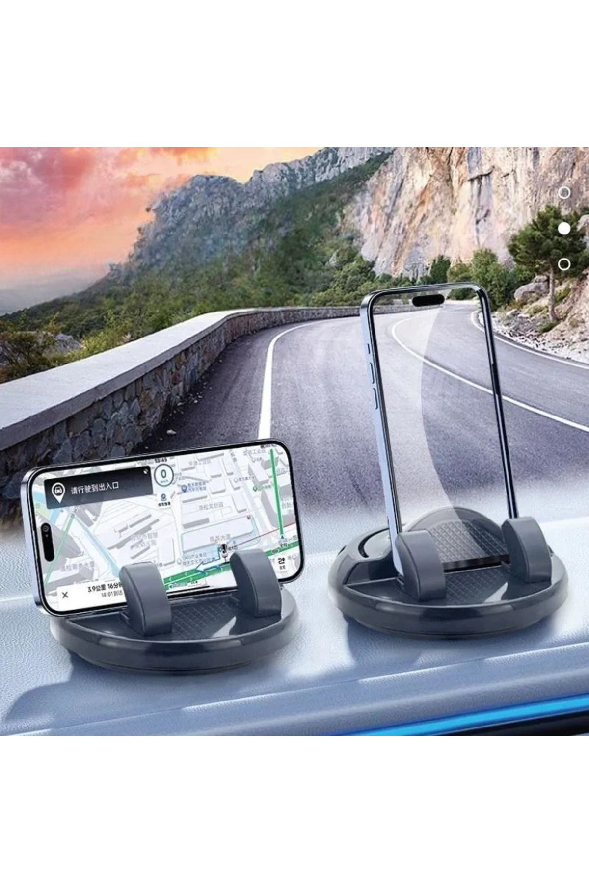 MAİN SHOP 360° Dönebilen Yapışkanlı Numaratörlü Araç Telefon Tutucu M-225
