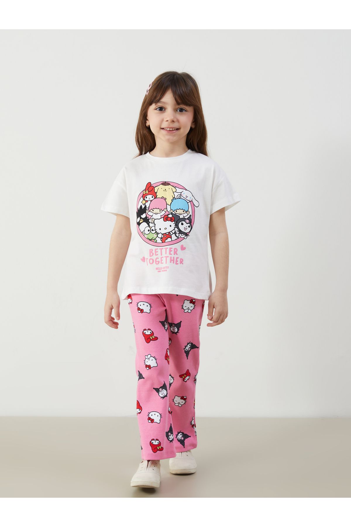LC Waikiki Hello Kitty Baskılı Kız Çocuk Tayt