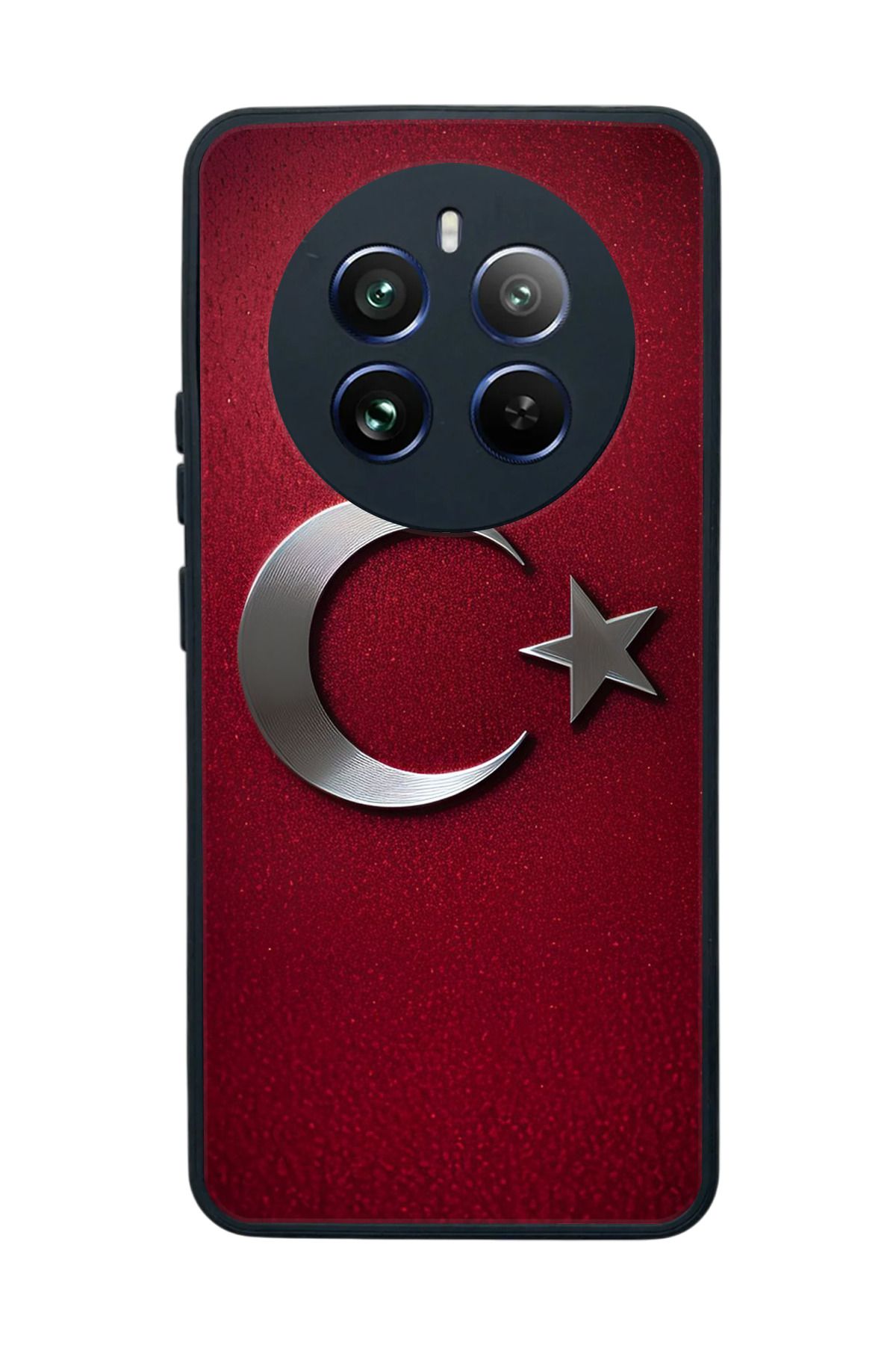 realme 12 Uyumlu Mat Siyah Kılıf – Yumuşak Silikon, Koruyucu, Şok Emici Kapak