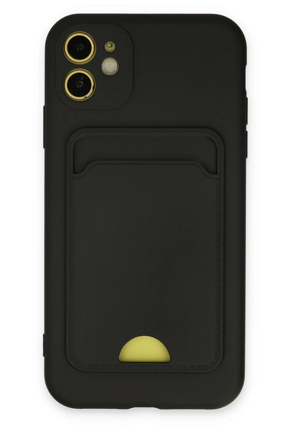 CepteToptan Newface iPhone 11 Kılıf Kelvin Kartvizitli Silikon - Siyah