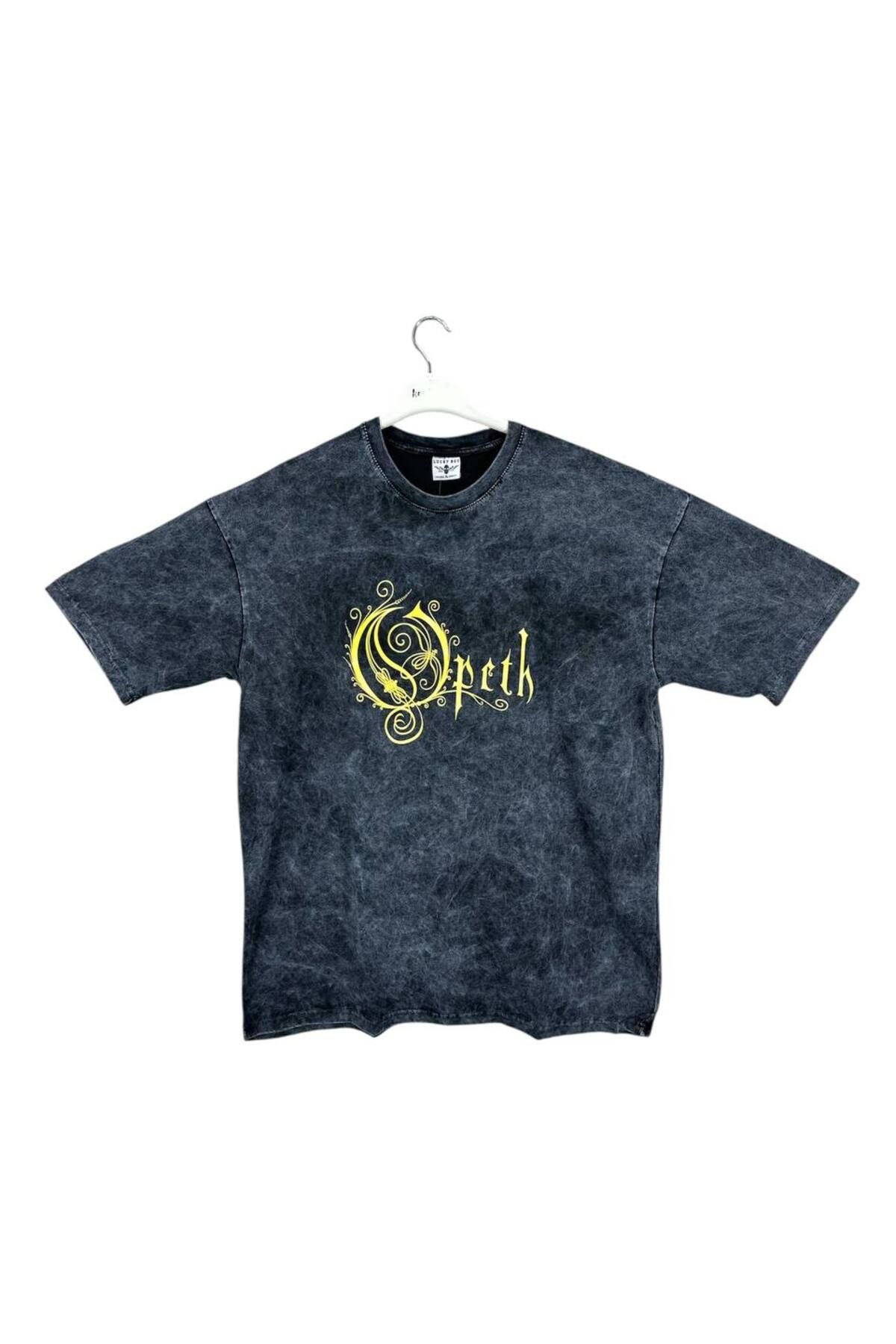 Lucky Boy Opeth Yıkamalı T-Shirt