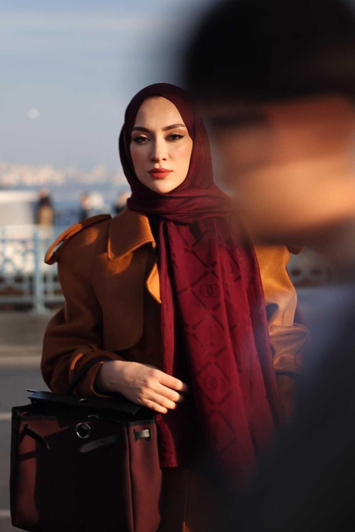 Imannoor İmannoor İman I Baklava Bordo Ramy Jakar Şal