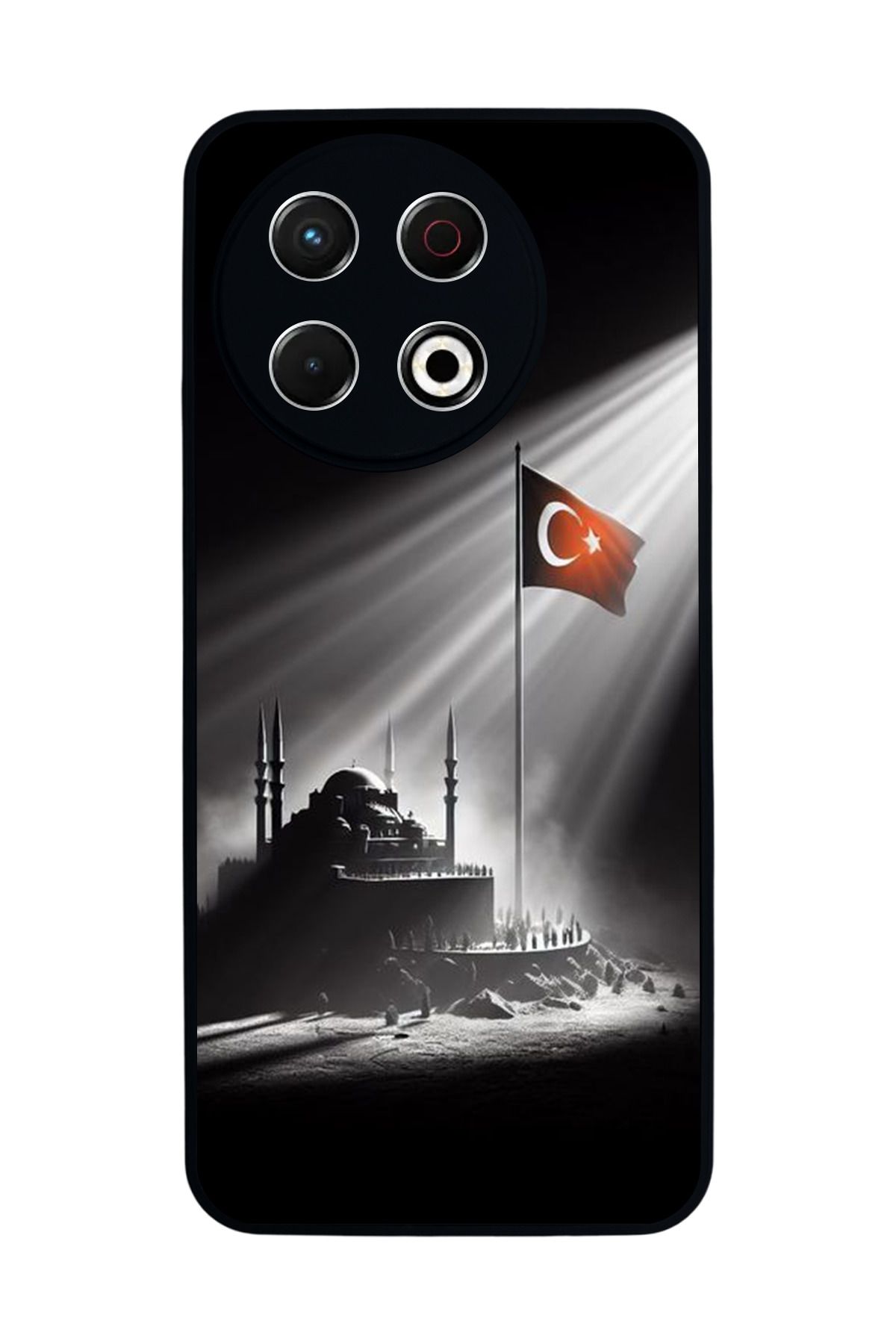 TECNO Spark 30 Pro Mat Siyah Kılıf – Yumuşak Silikon, Koruyucu, Şok Emici Kapak