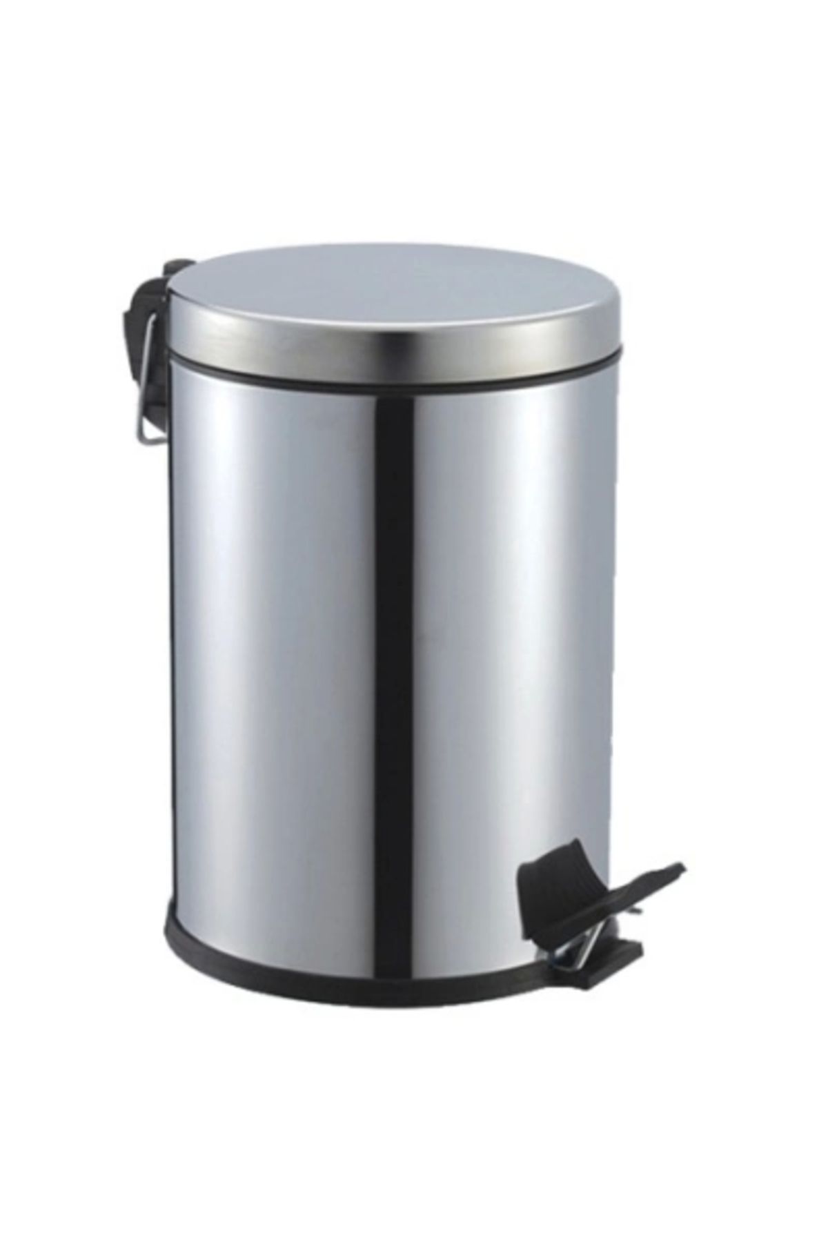 HAZEGO Pedallı 5lt Krom Metal Çöp Kovası