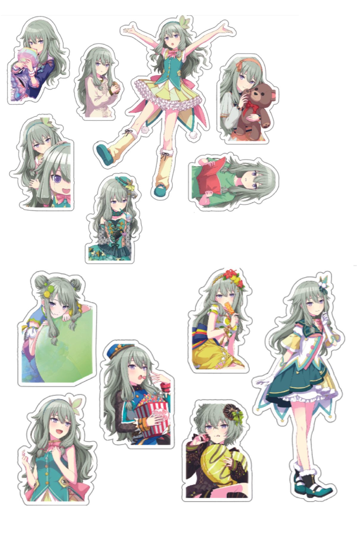 nihonwosekai Hatsune Miku Colorful Project Sekai Anime Sticker Seti Pjsekai Kusanagi Nene