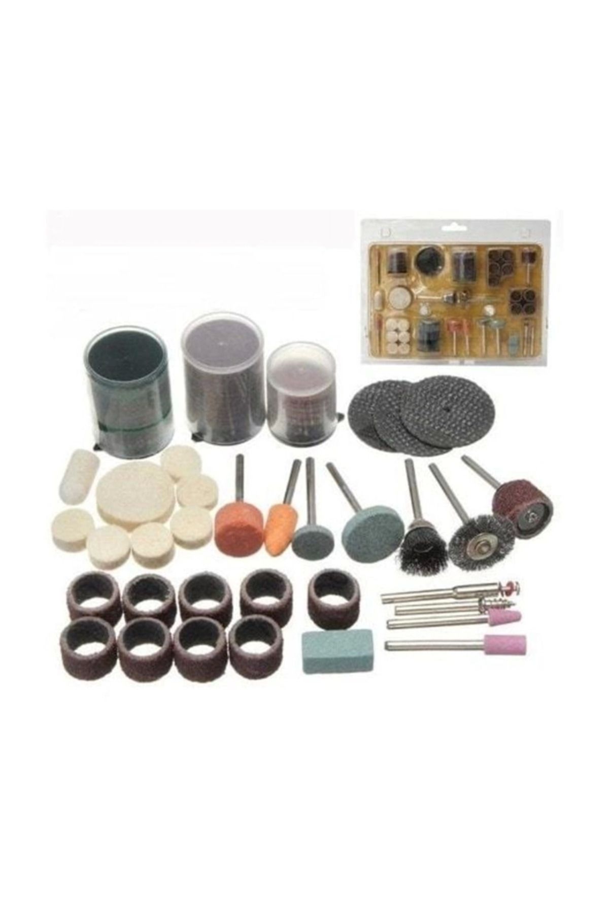 feifei 105 Parça Taşlama Zımpara Dremel Gravür Oyma Aksesuar Set