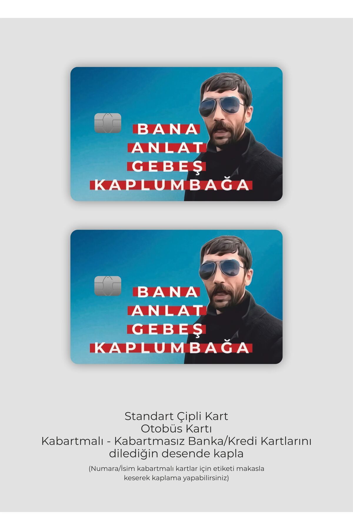 hediyenebak 2'li Bana Anlat Gebeş Kaplumbağa - Papara, Tosla, Otobüs Kart Kaplama Stickeri Kredi Kartı Için
