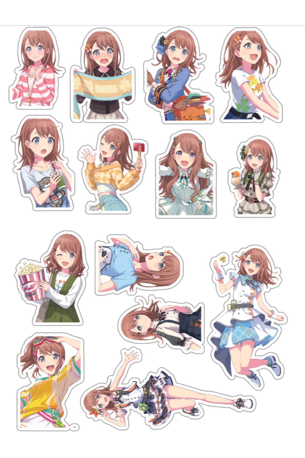 nihonwosekai Hatsune Miku Colorful Project Sekai Anime Sticker Seti Pjsekai Hanasato Minori