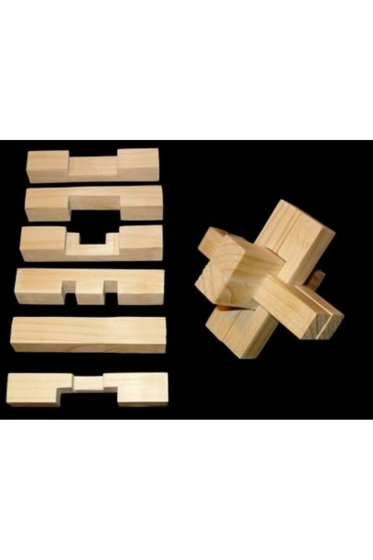 Lucest 6 Parça Ahşap Puzzle (Plastik Aparattır!!!)