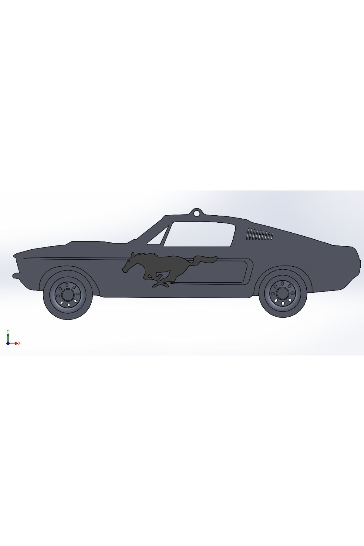 talaşoğlu 1967 Ford Mustang Anahtar Zinciri (4 Adet)