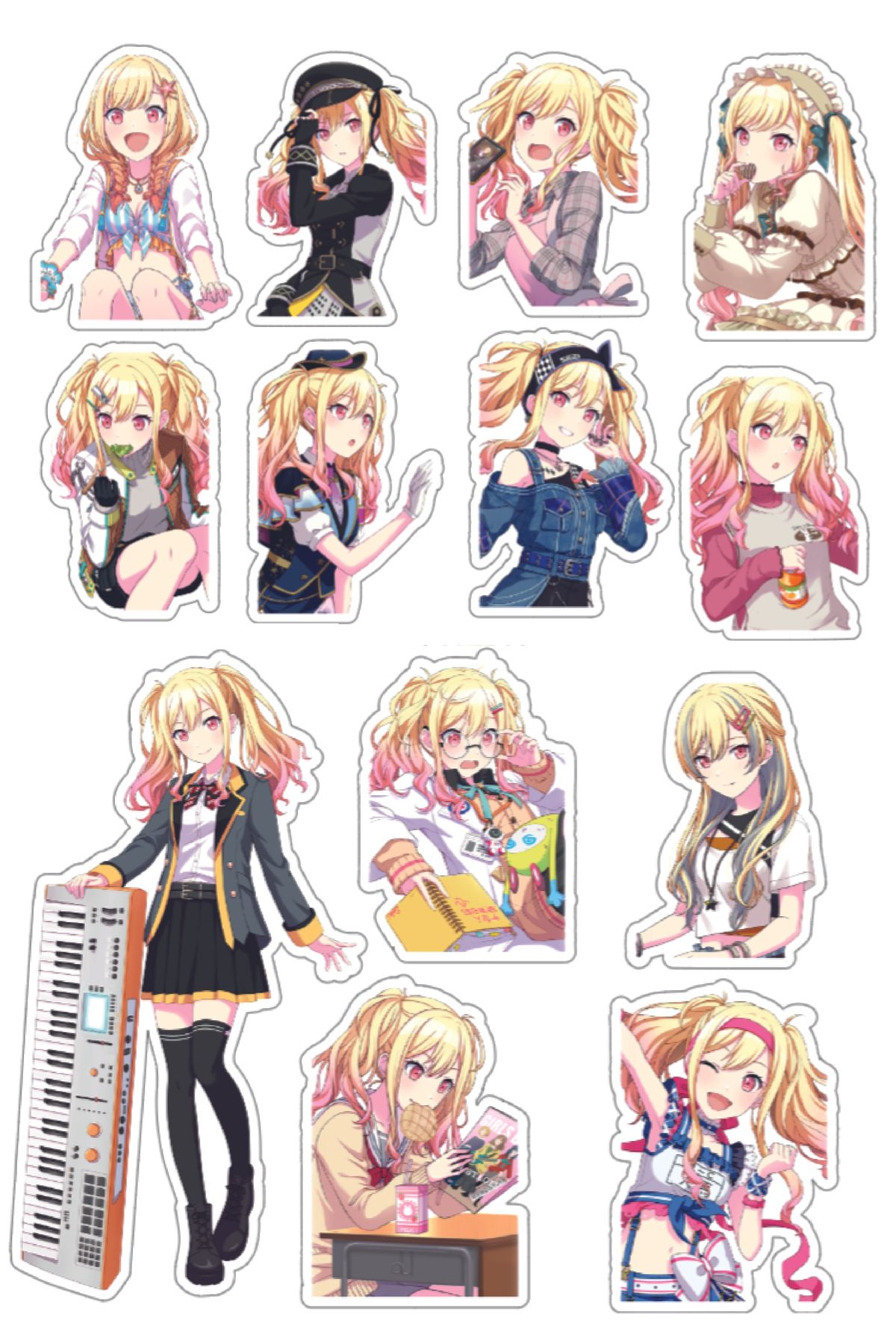 nihonwosekai Hatsune Miku Colorful Project Sekai Anime Sticker Seti Pjsekai Tenma Saki
