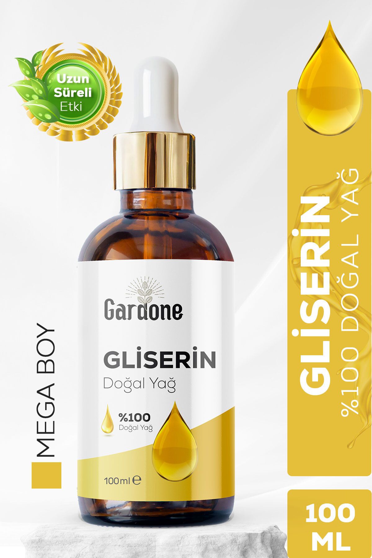 Gardone Gliserin Yağı Soğuk Sıkım %100 Saf ve Doğal Glycerin 100ml