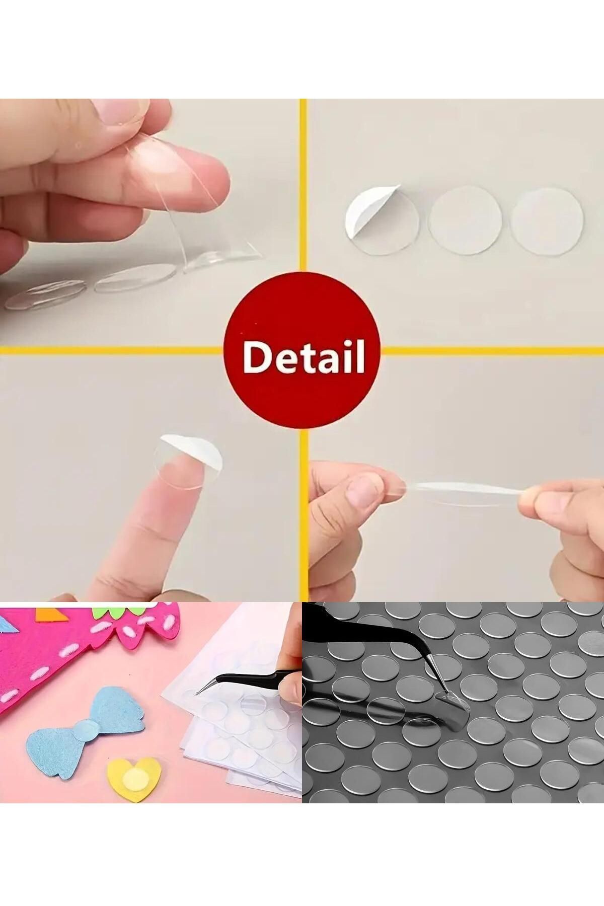 Midday 292 Adet Su Geçirmez, İz Bırakmayan Güçlü Tutucu Sticker Pratik ve Etkili Çift Taraflı Montaj Macunu