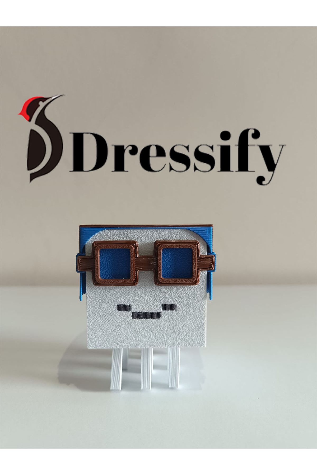DRESSIFY MODERN Minecraft Ghastling Hareketli Dokunaç Dekoratif Figür 7 cm
