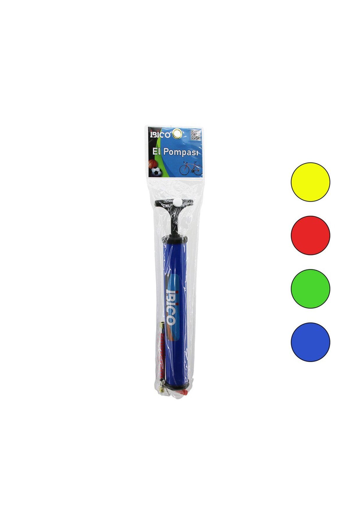 Go İthalat MİNİ EL POMPASI BİSİKLET - TOP 28 CM POMPA HORTUM - TOP İĞNE - UÇ (4401)