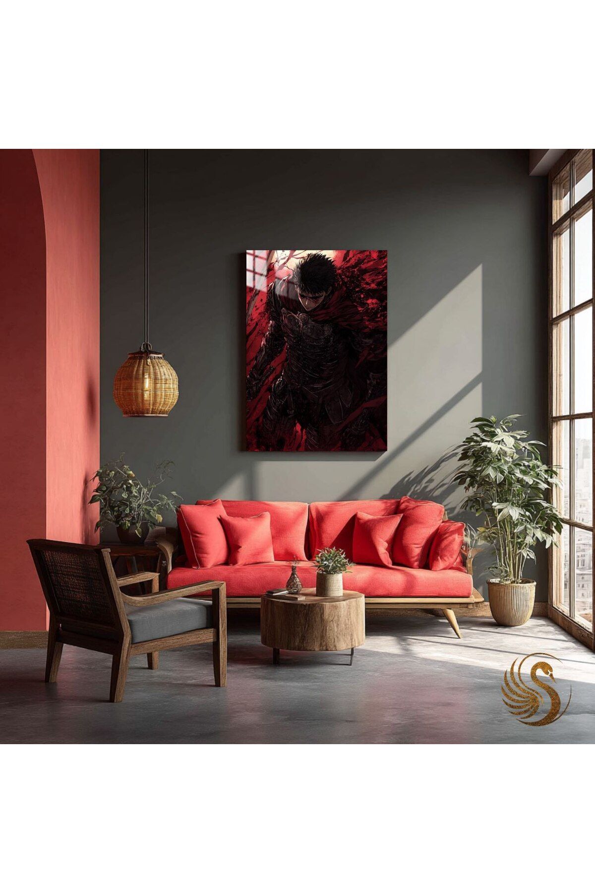 Lora Loom Anime Metal Poster – Guts | Berserk Temalı Metal Duvar Dekoru, Otaku Hediyesi