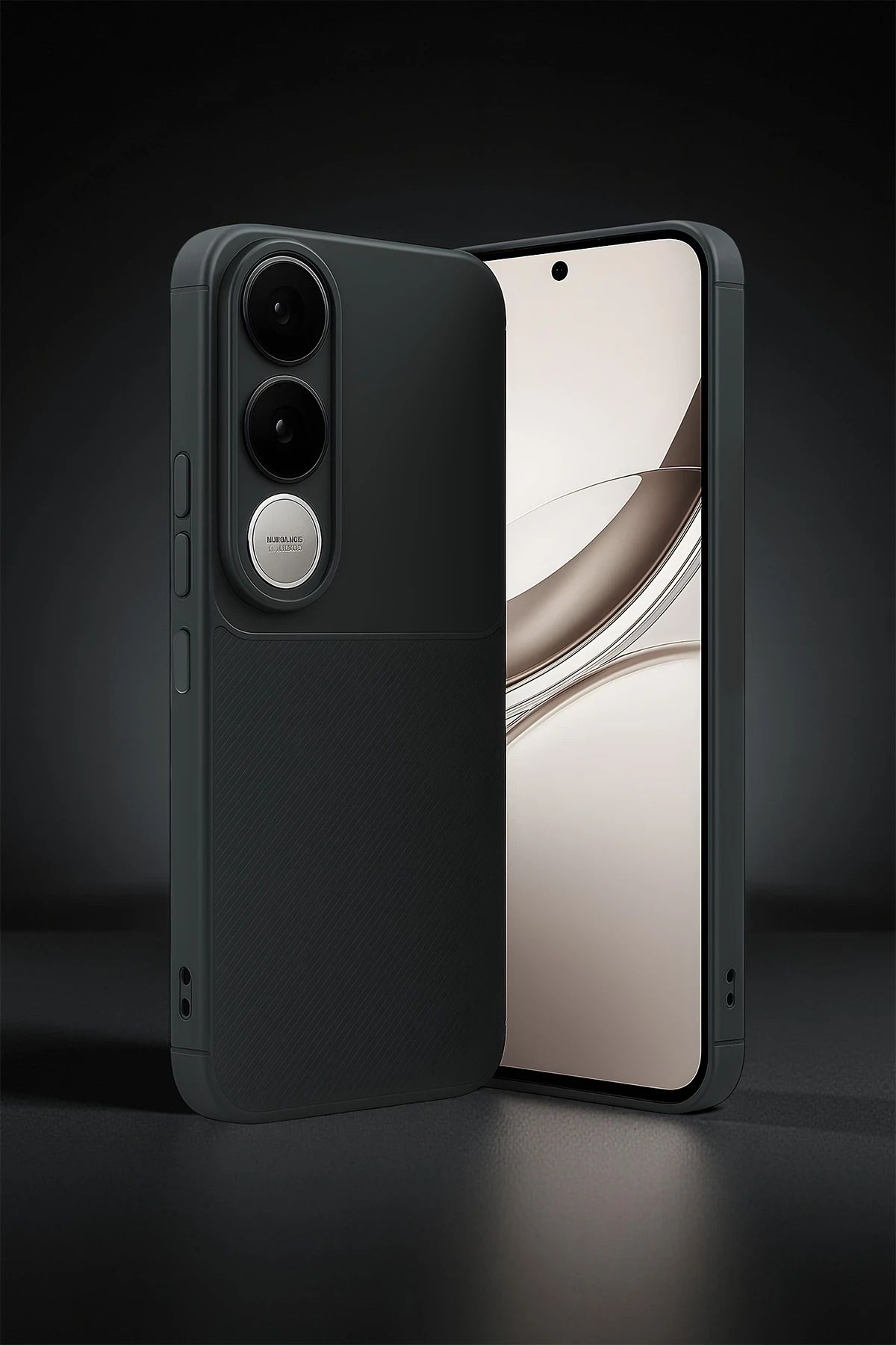nerede bulurum Newface Vivo V50 Lite 4G Auto Focus Karbon Kapak - Koyu Yeşil