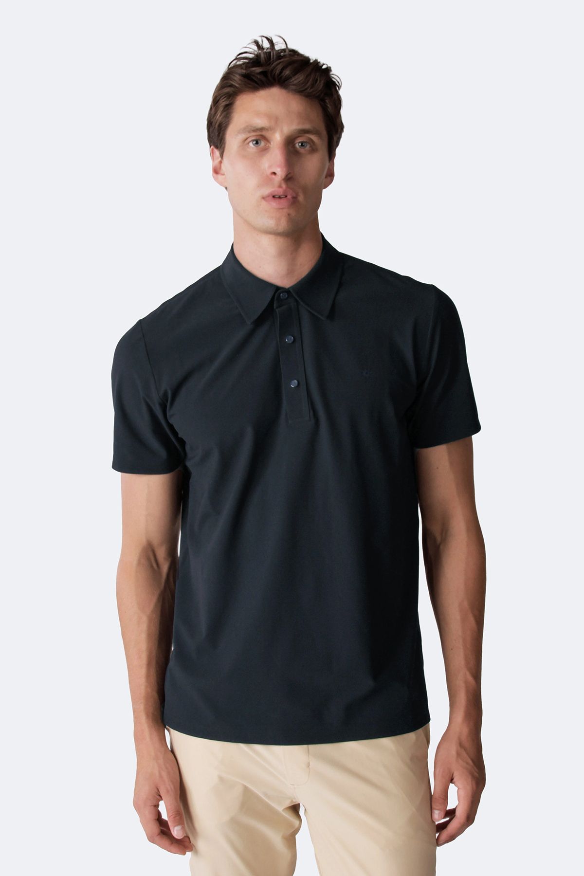 Isaora Pamuklu Regular Fit Çıtçıt Düğmeli Polo Yaka T Shirt Erkek POLO YAKA T SHİRT ISR3101 NAVY