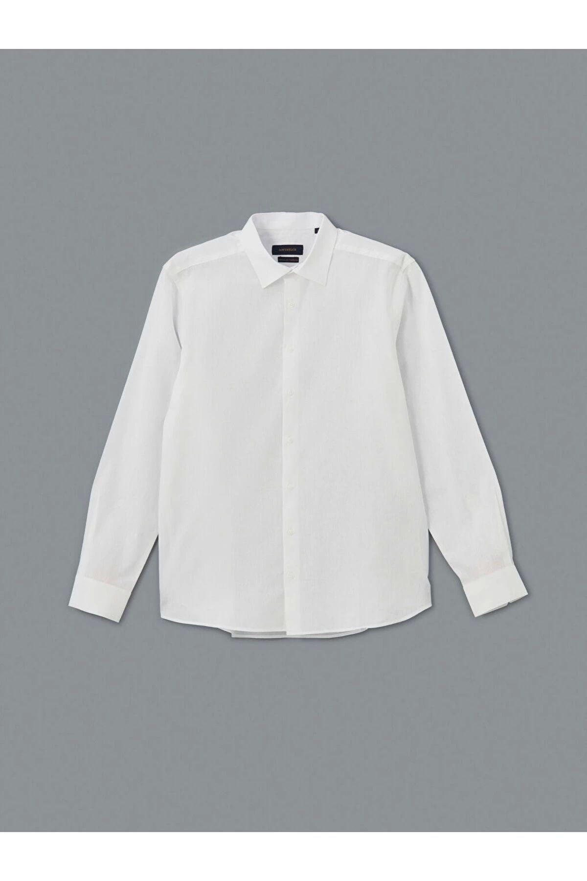 Store SOUTHBLUE Regular Fit Uzun Kollu Keten Karışımlı Erkek Gömlek