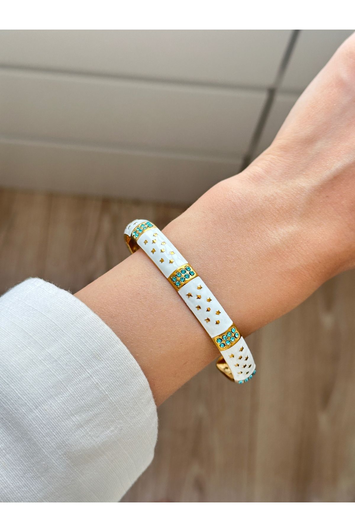 YOUES JEWELRY Çelik Desenli Ayarlanabilir Bileklik