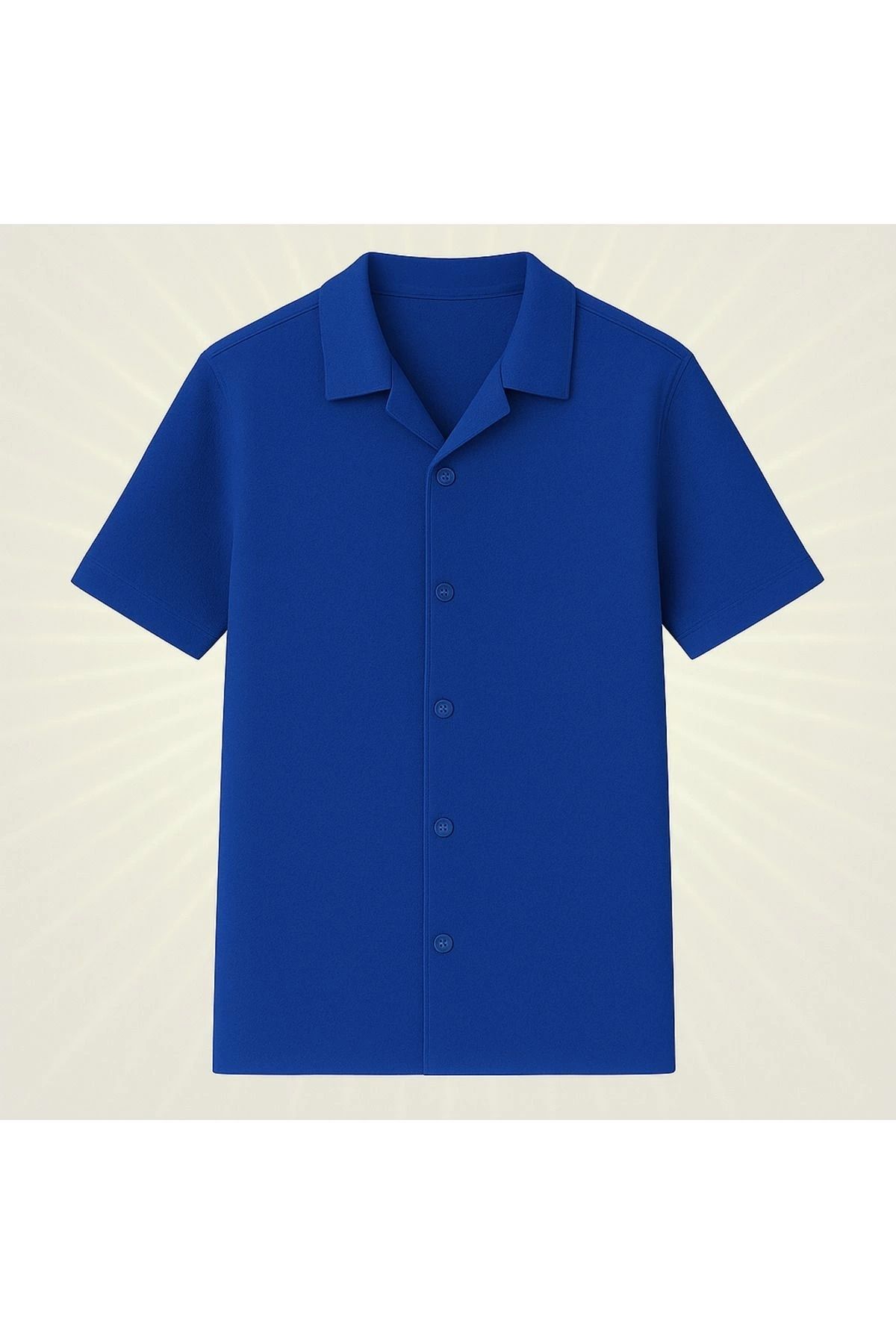 Store Waffle Desenli Slim Fit Erkek Çocuk Kısa Kollu Gömlek