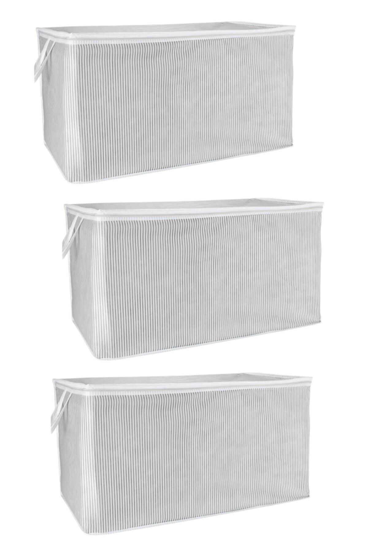 teknotrust 3'lü Yastık Seti 75x40x40 Cm, Gri Renkli, Rahat ve Şık Uyku Arkadaşı