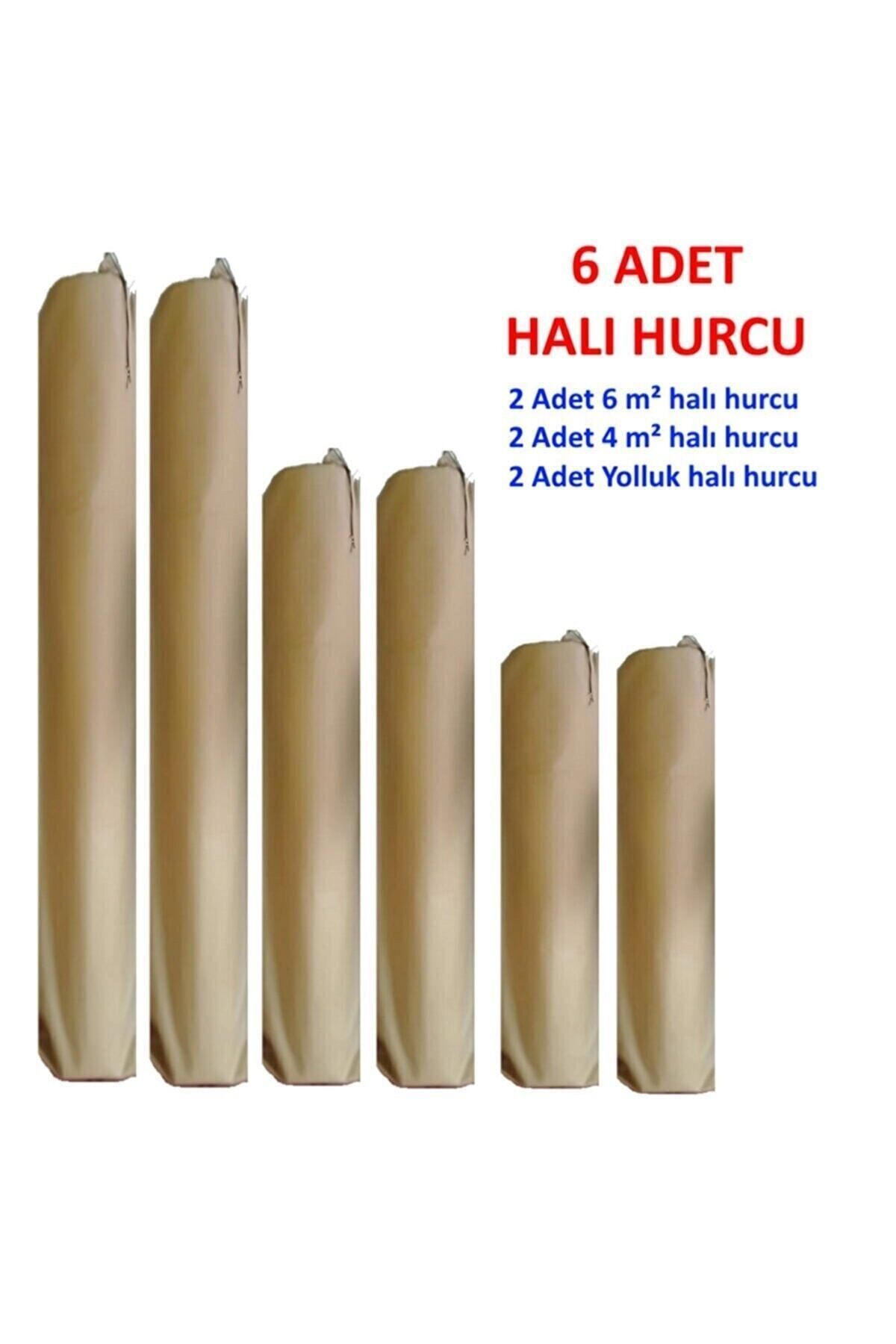 AboutThePerfect Kahve renkli 6 adet şık ve kaliteli halı seti, evinizde şıklık ve konfor sağlar